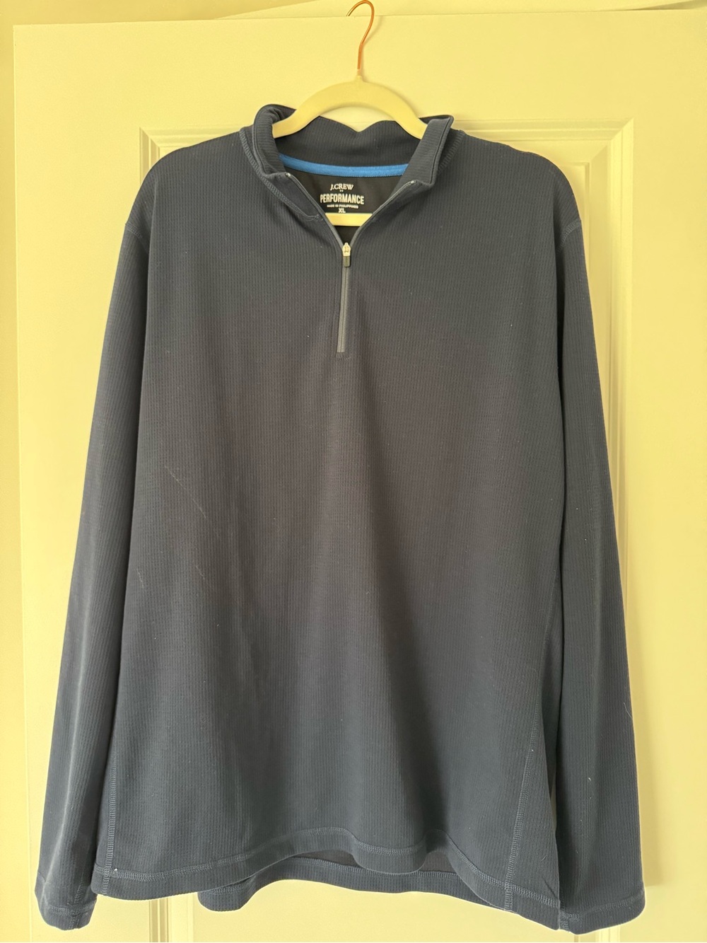 J. Crew Factory Performance Quarter-Zip Sweater - Navy Men’s Size XL